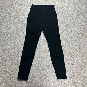Old Navy Active Leggings Yoga Black Mesh Ankle Size M Go Dry